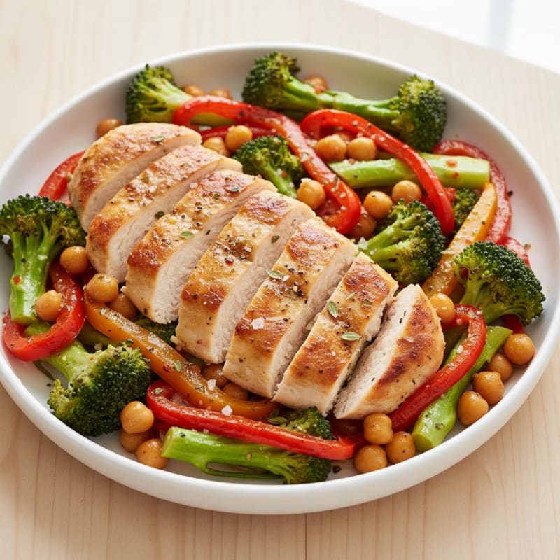 Lemon-Herb Chicken Skillet with Roasted Vegetables
