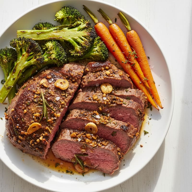 Tender Garlic-Herb Roasted Beef