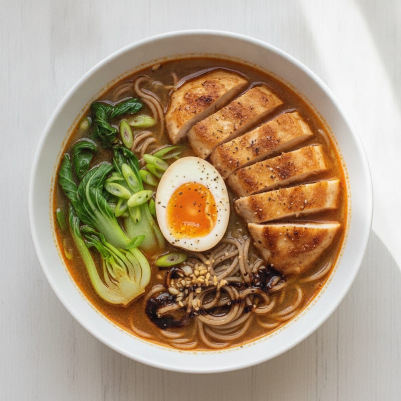 Sriracha Chicken Ramen Soup