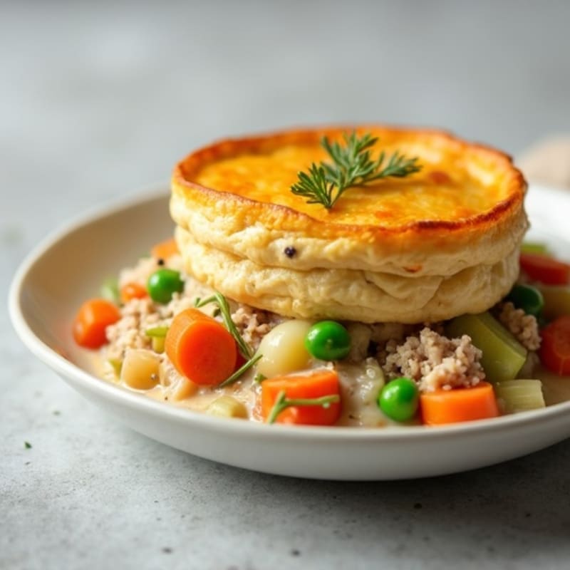Creamy Lightened-Up Turkey Pot Pie
