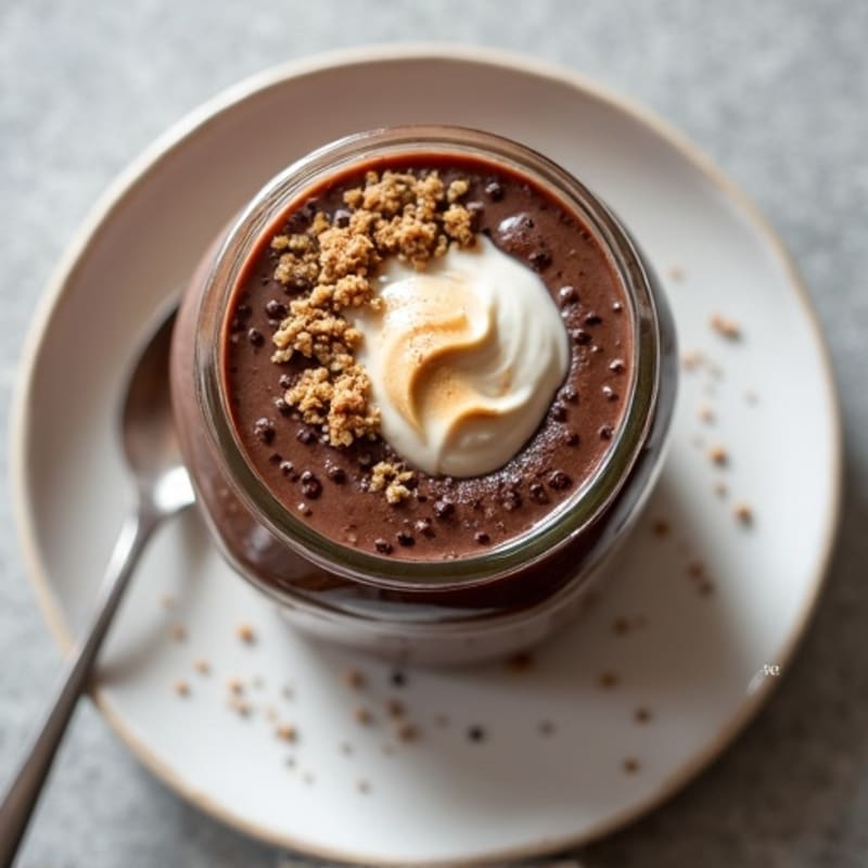 Protein Chocolate Chia Pudding with Almond Butter Swirl