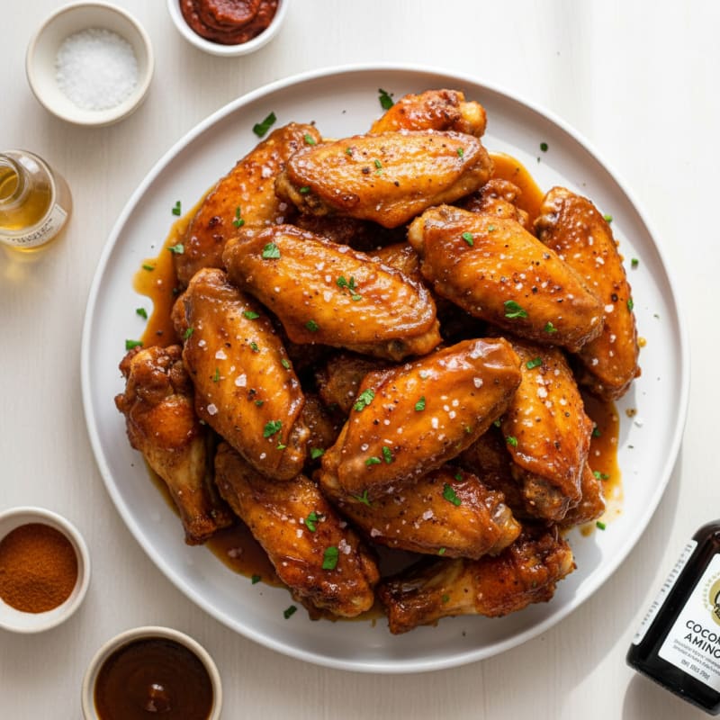 Crispy BBQ Glazed Chicken Wings
