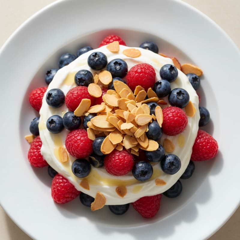 Greek Yogurt Protein Parfait with Mixed Berries