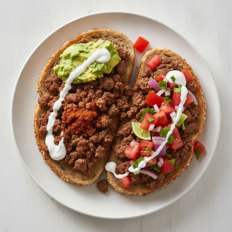 Ground Beef Sandwich with Fresh Salsa