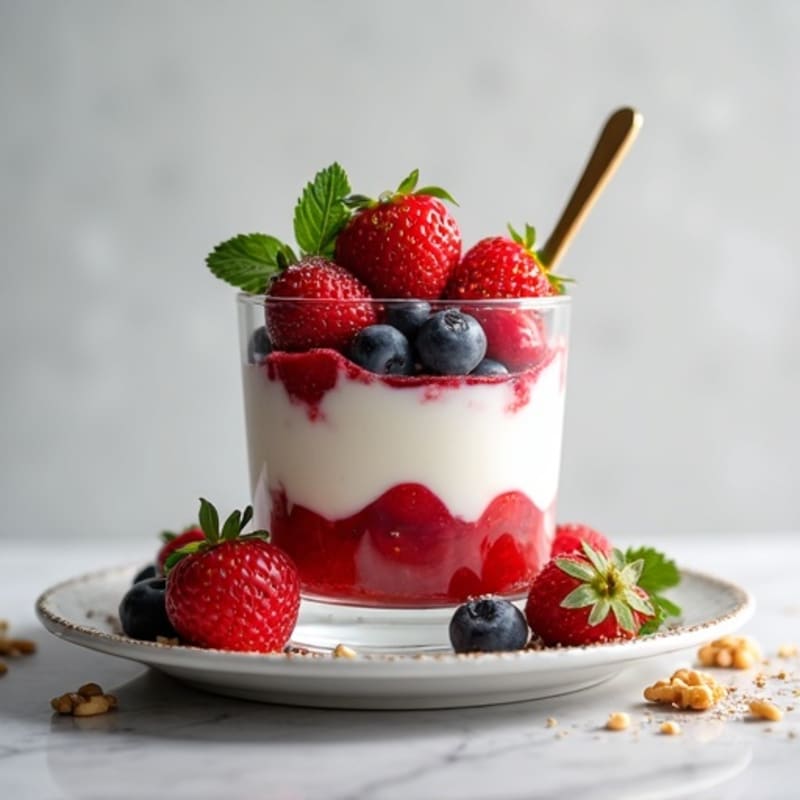 Greek Yogurt Berry Parfait with Chia Seeds