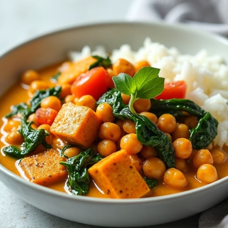 Creamy Coconut Chickpea and Spinach Curry