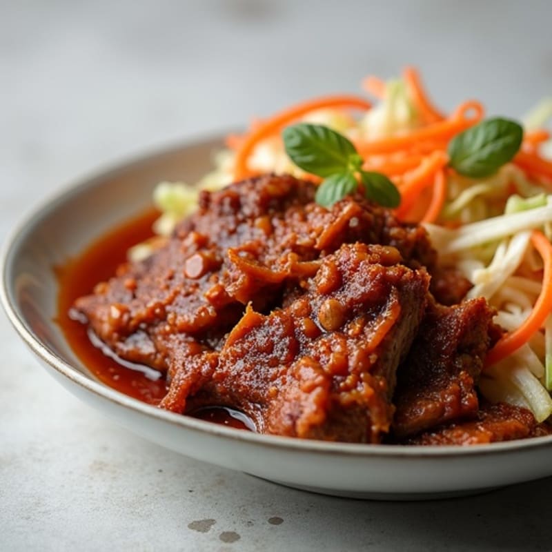 Slow-Cooked BBQ Pulled Pork with Crunchy Slaw