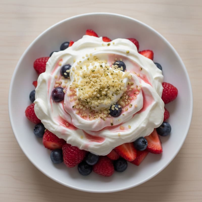 Greek Yogurt Protein Parfait with Mixed Berries