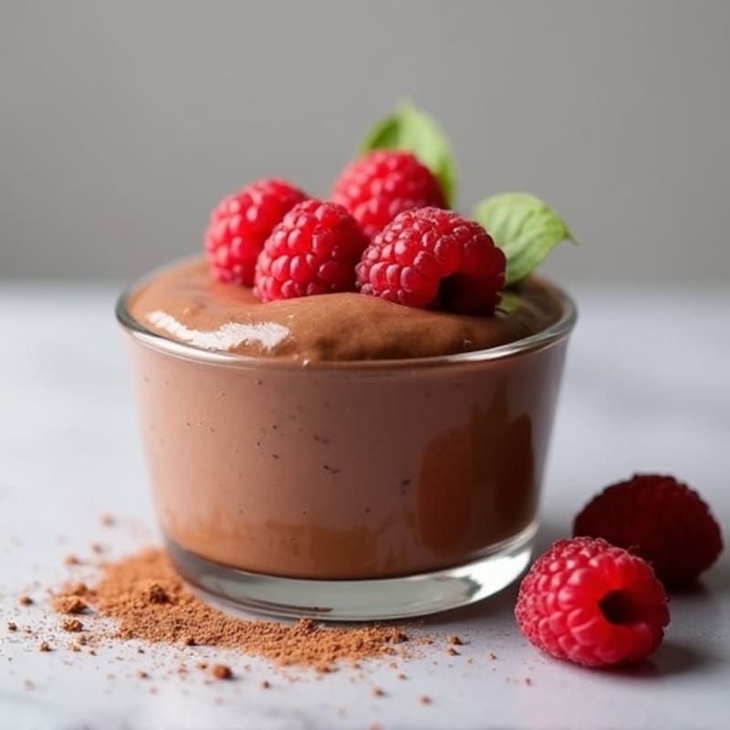 Creamy Vegan Protein Chocolate Pudding with Almond Butter