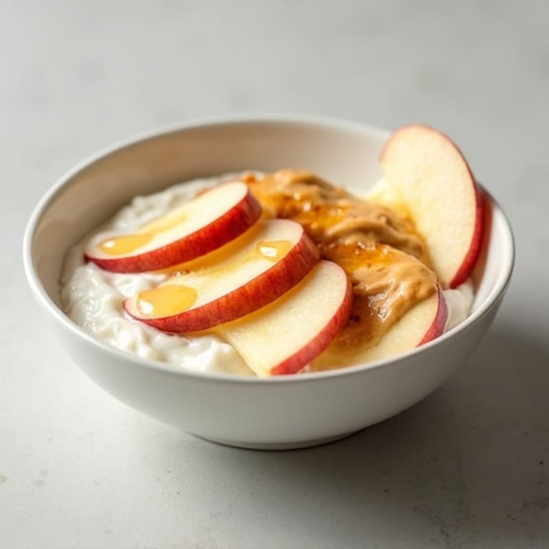 Greek Yogurt with Almond Butter and Sliced Apple