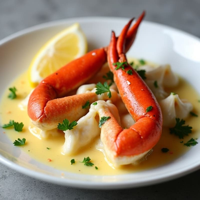Garlic Butter Steamed Crab Legs