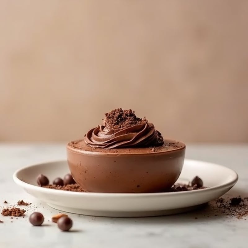 Silky Chocolate Protein Pudding with Almond Butter