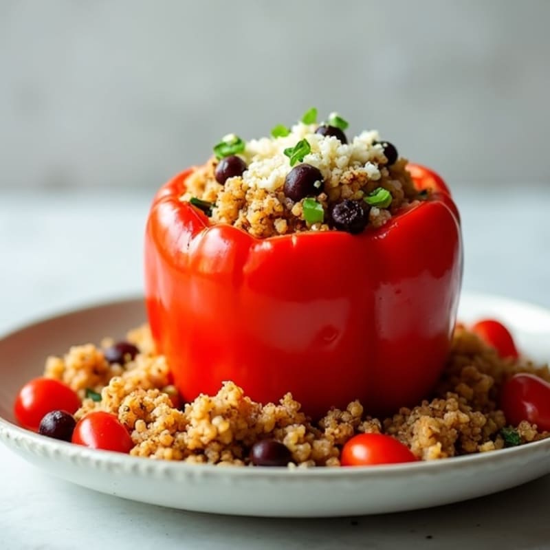 Turkey-Quinoa Stuffed Bell Peppers