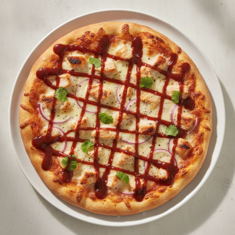 High-Protein BBQ Chicken Pizza with Red Onion