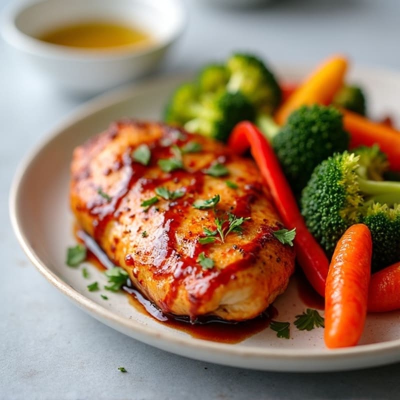 Baked Teriyaki Chicken with Roasted Vegetables