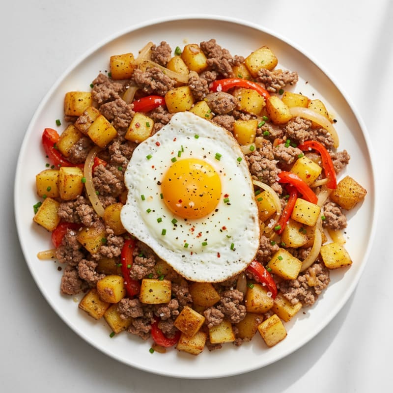 Crispy Ground Beef and Potato Hash