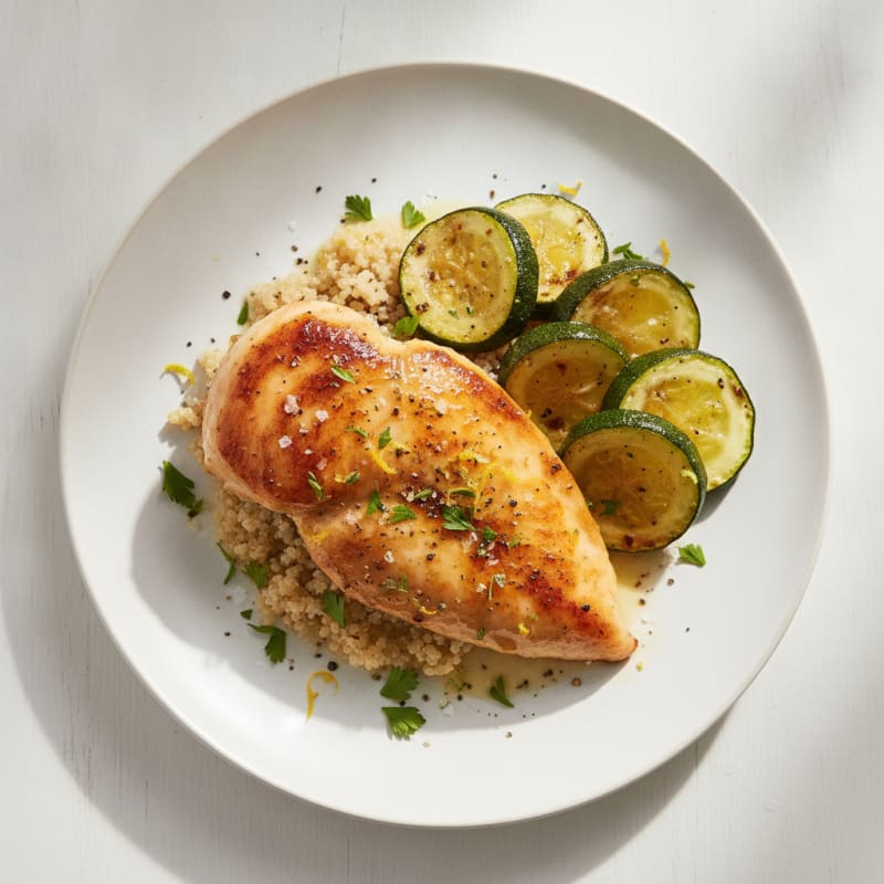 Lemon Herb Chicken with Roasted Zucchini