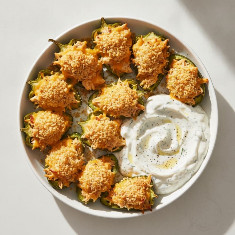 Baked Jalapeño Poppers with Ranch Dip