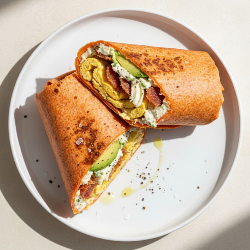 Turkey Bacon and Egg Burrito