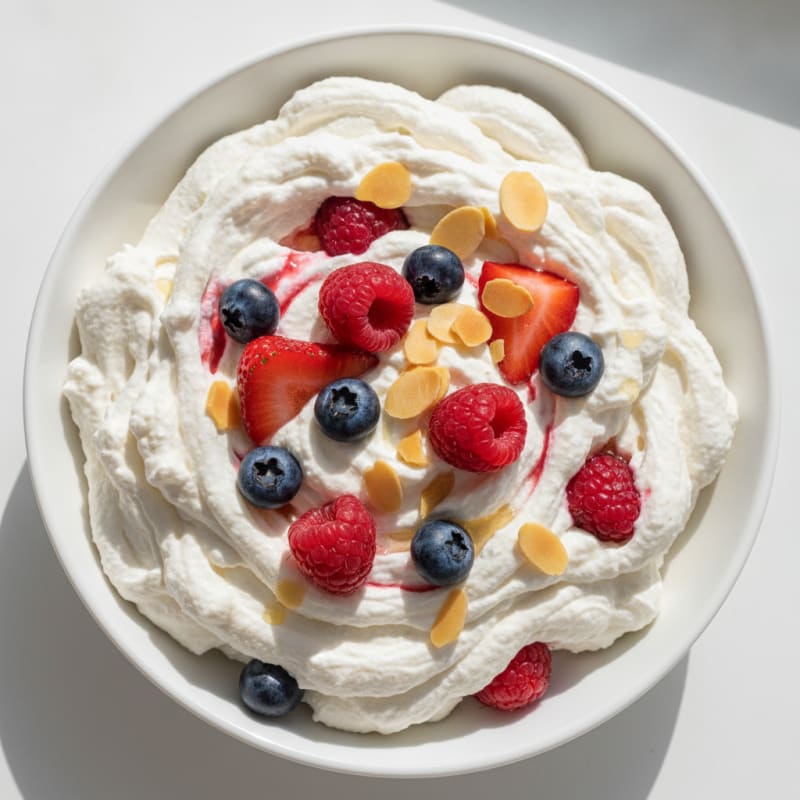 Greek Yogurt Protein Mousse with Mixed Berries