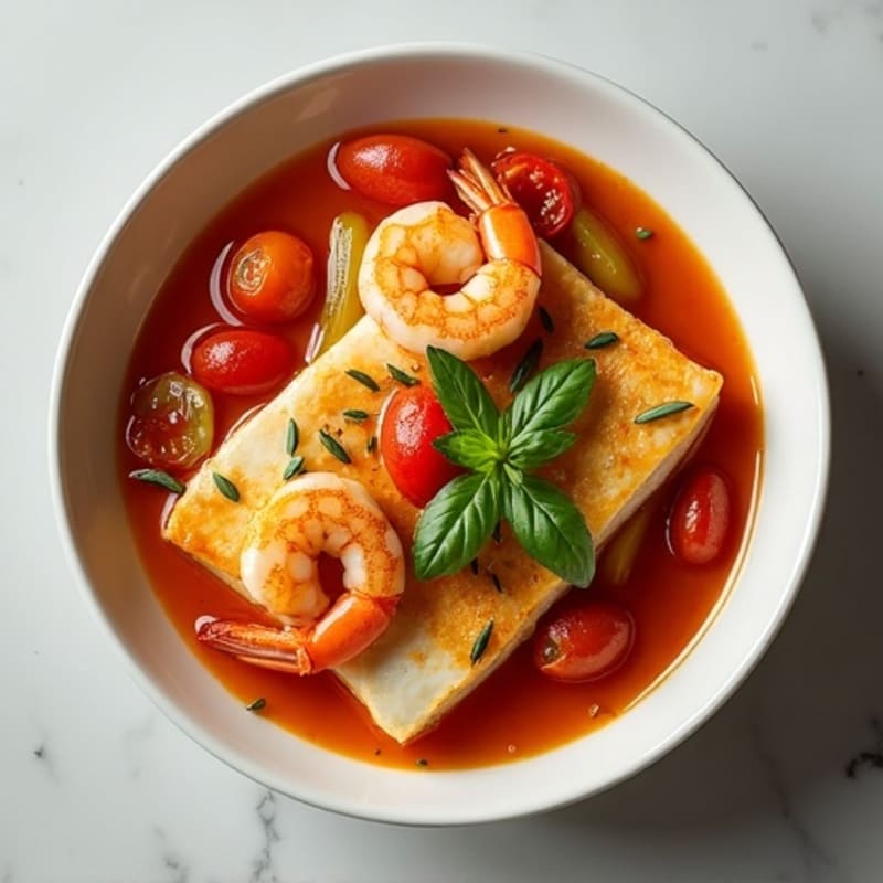 Herb-Garlic Seafood Stew with Fresh Fish and Shellfish