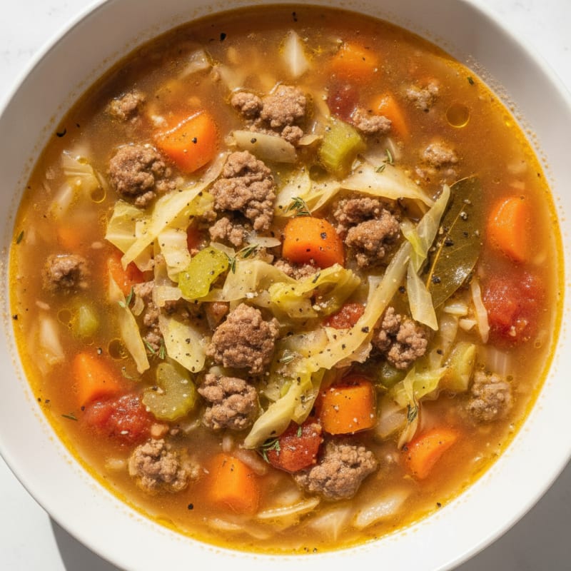 Hearty Cabbage and Beef Soup
