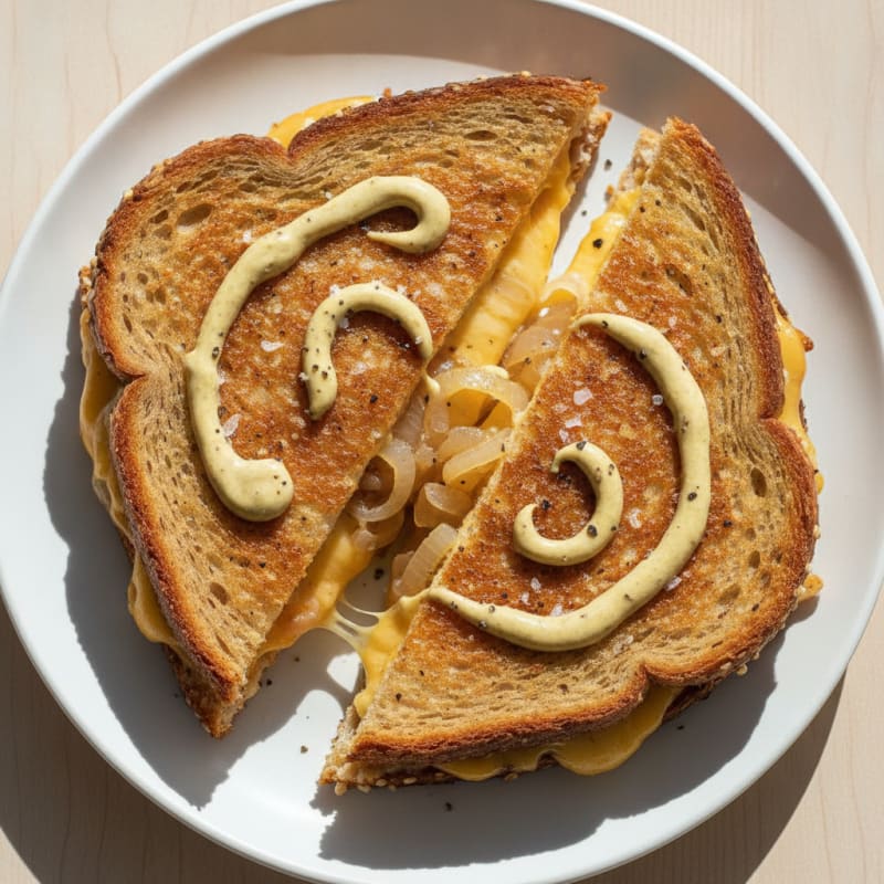Gourmet Grilled Cheese with Caramelized Onions