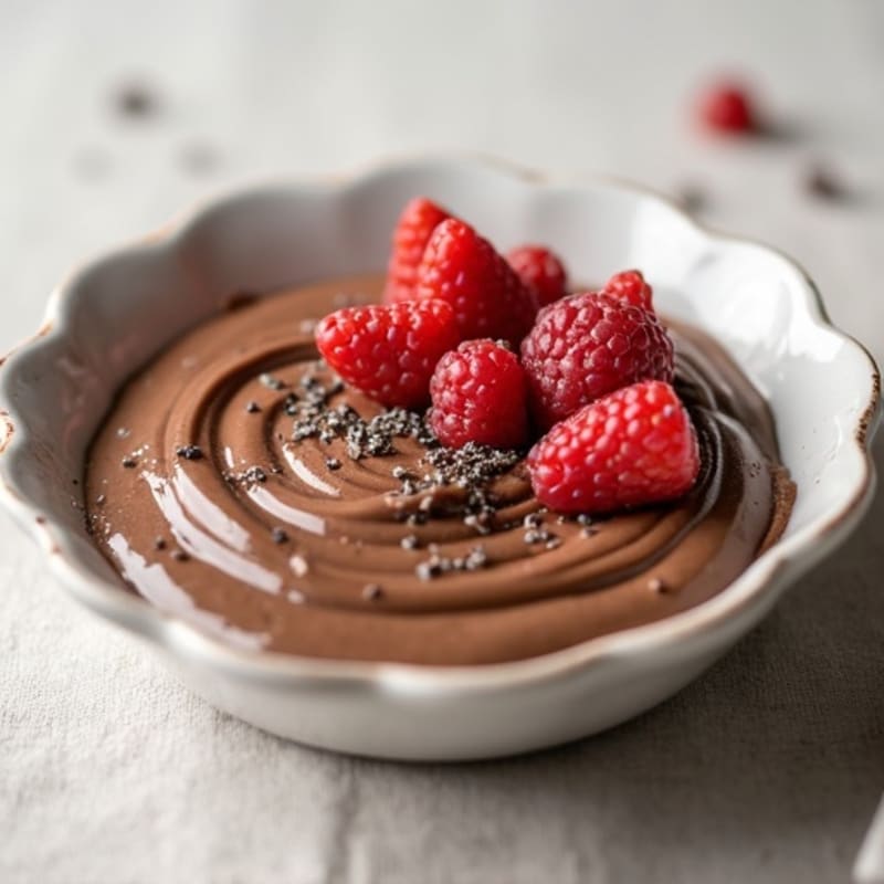 Silky Chocolate Protein Pudding with Chia Seeds