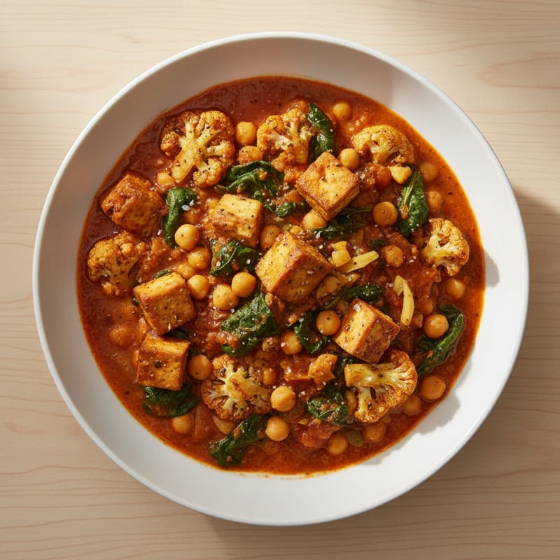 Roasted Vegetable and Chickpea Curry