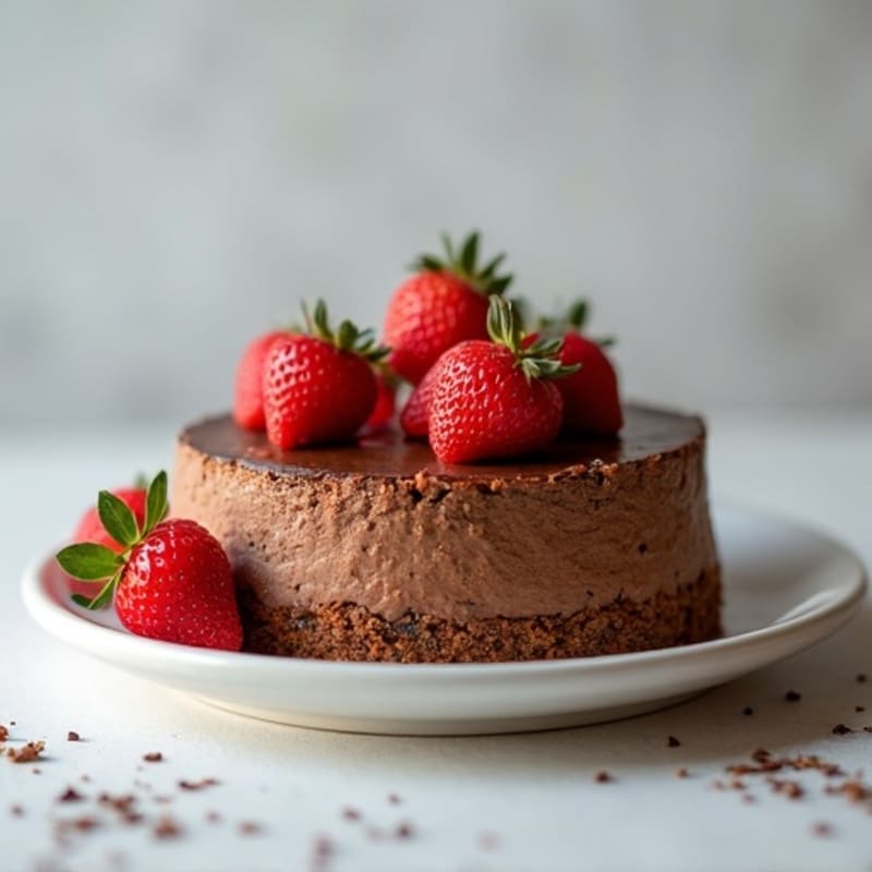 Healthy Rich Chocolate Protein Cheesecake