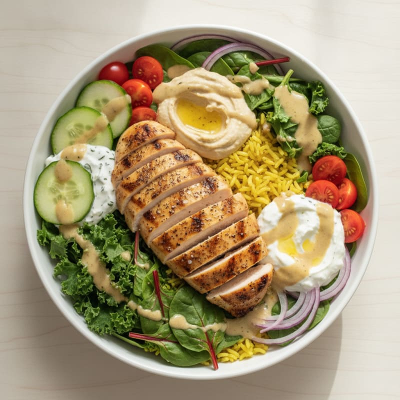 Mediterranean Grilled Chicken Power Bowl