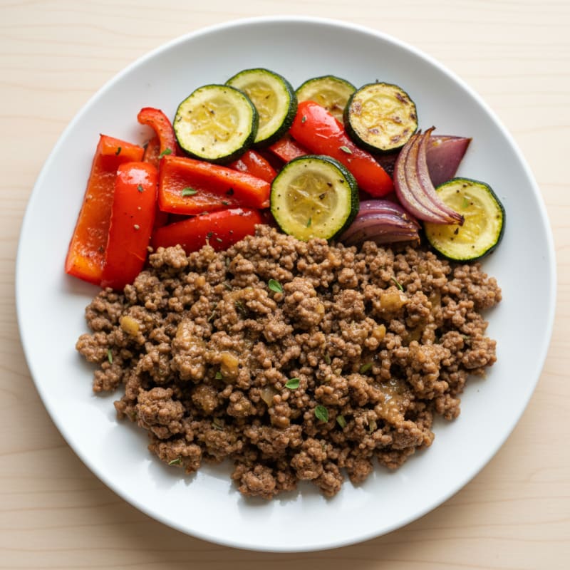 Beef Mince with Roasted Vegetables