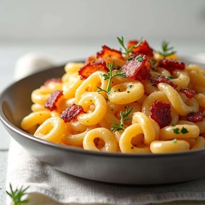 Whole Wheat Pasta with Crispy Lean Bacon and Creamy Egg Sauce