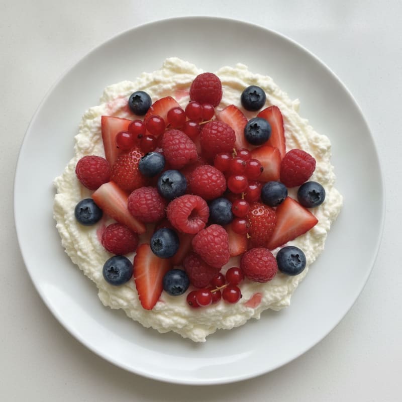 Silky Cottage Cheese Protein Mousse with Mixed Berries