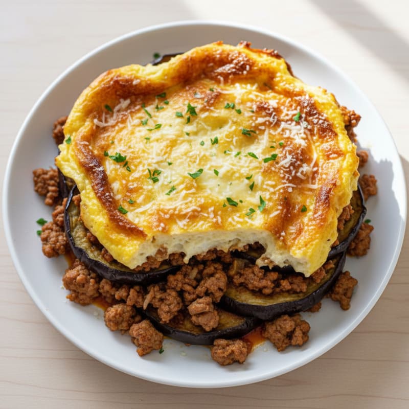 Lamb and Eggplant Moussaka Bake