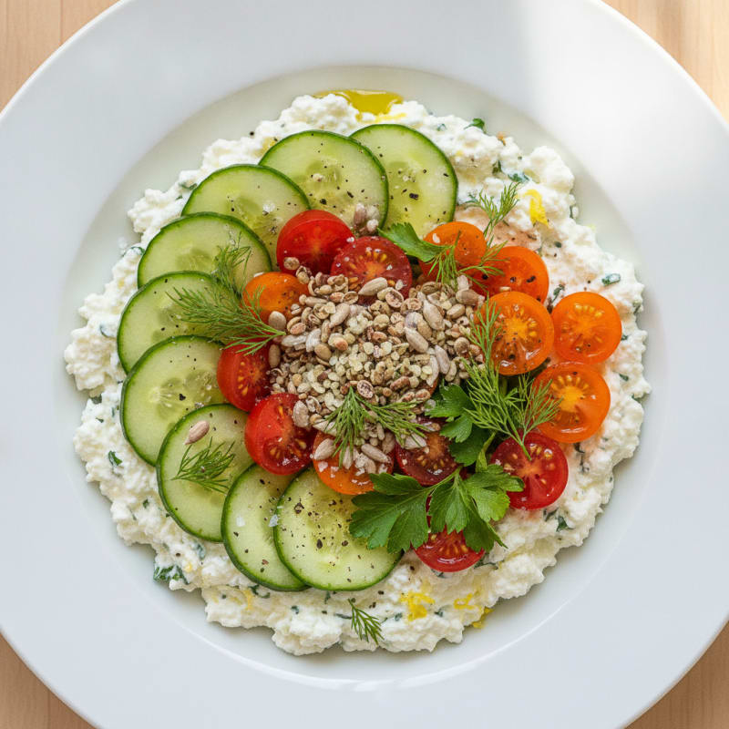 Lemon Herb Cottage Cheese Bowl