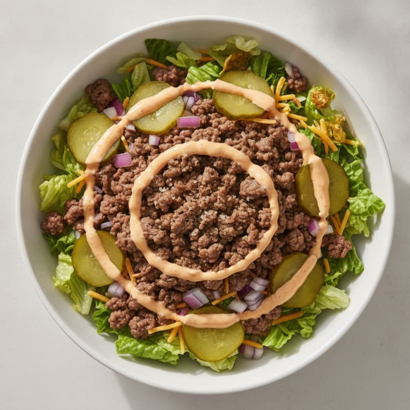 Ground Beef Big Mac Bowl