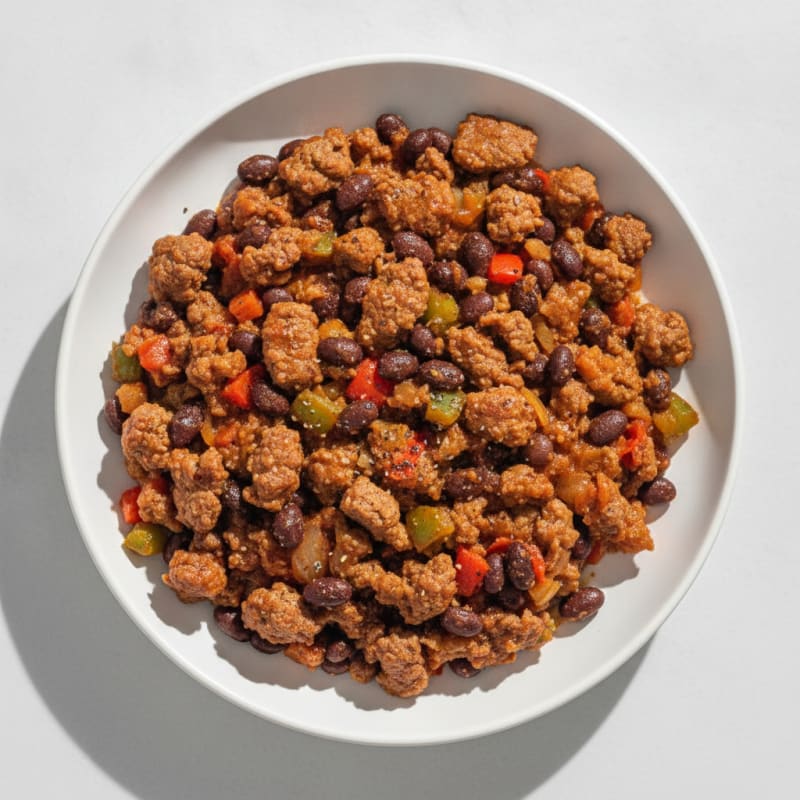 Lean Ground Beef and Bean Skillet
