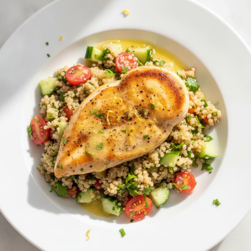 Lemon-Herb Chicken with Quinoa Salad