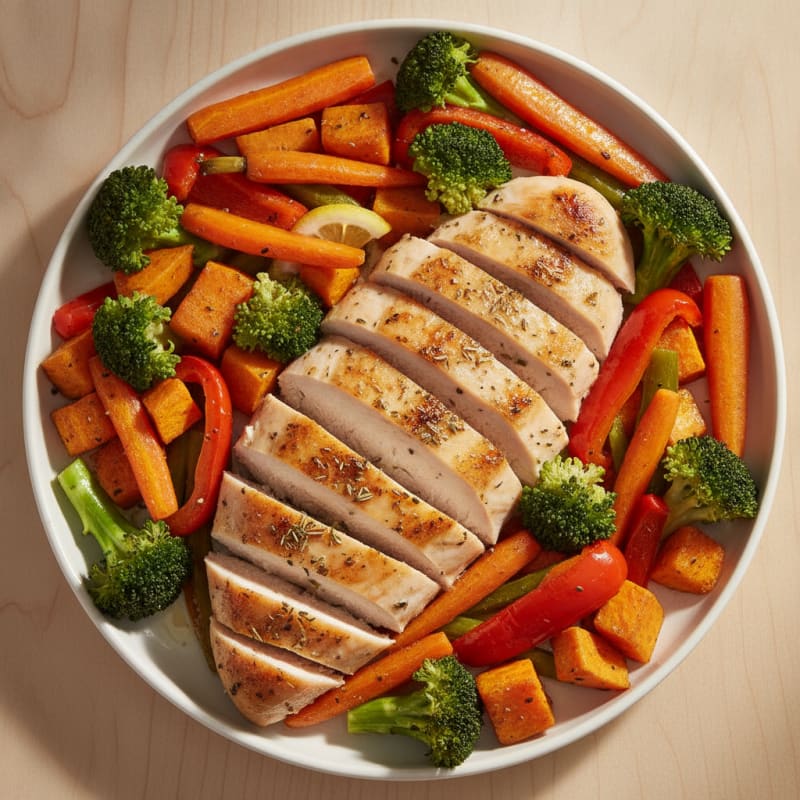 Herb-Roasted Chicken with Roasted Vegetables