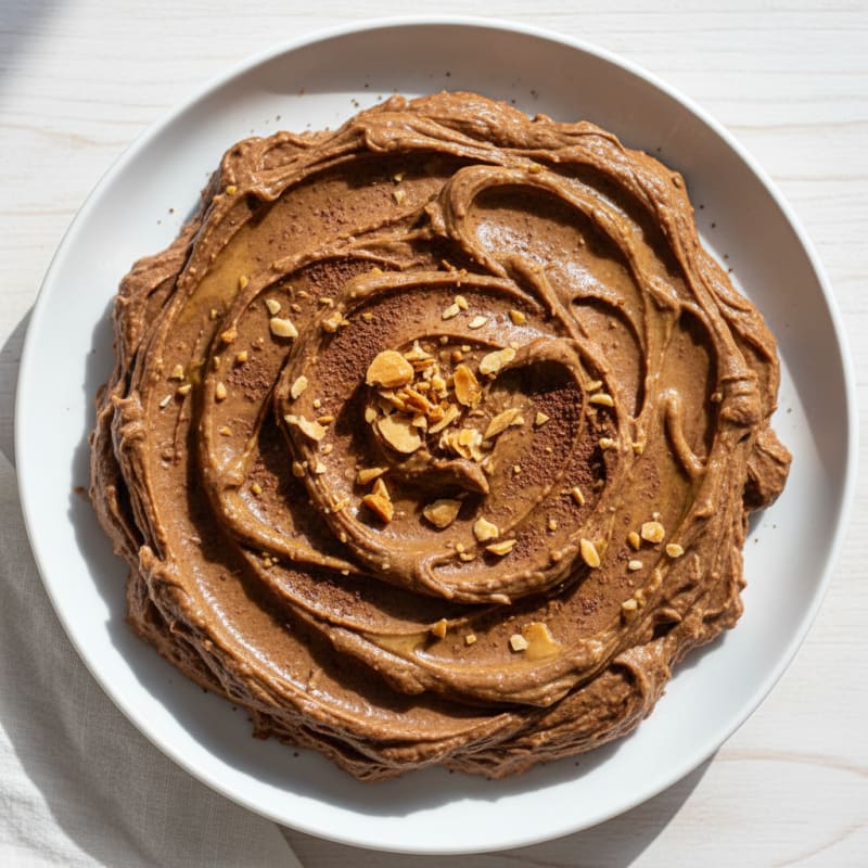 Silky Chocolate Protein Mousse with Almond Butter