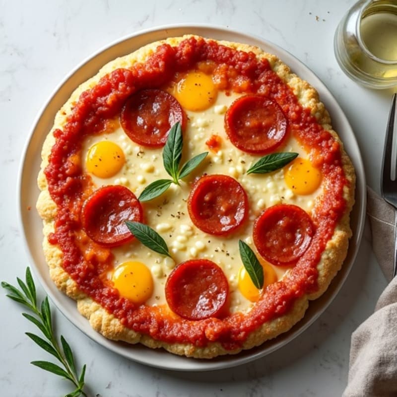 Cauliflower Crust Turkey Pepperoni Pizza