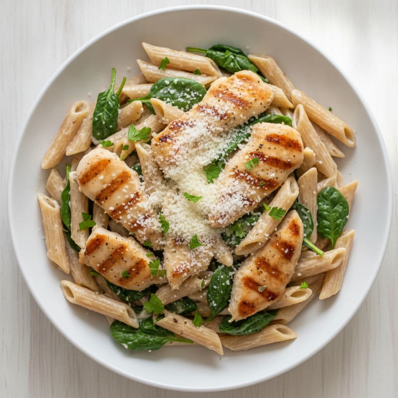 Garlic Parmesan Chicken Alfredo Pasta