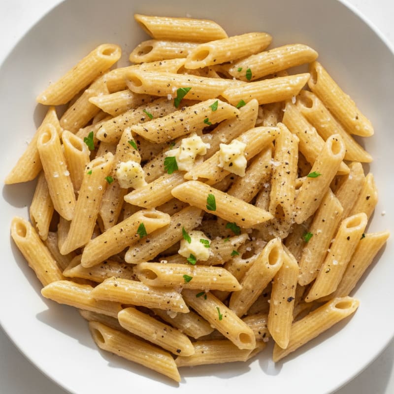 High-Protein Penne Cacio e Pepe