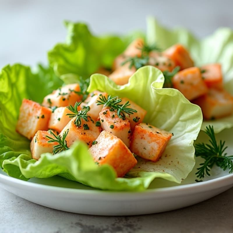 Crisp Lemon-Herb Lobster Lettuce Wraps
