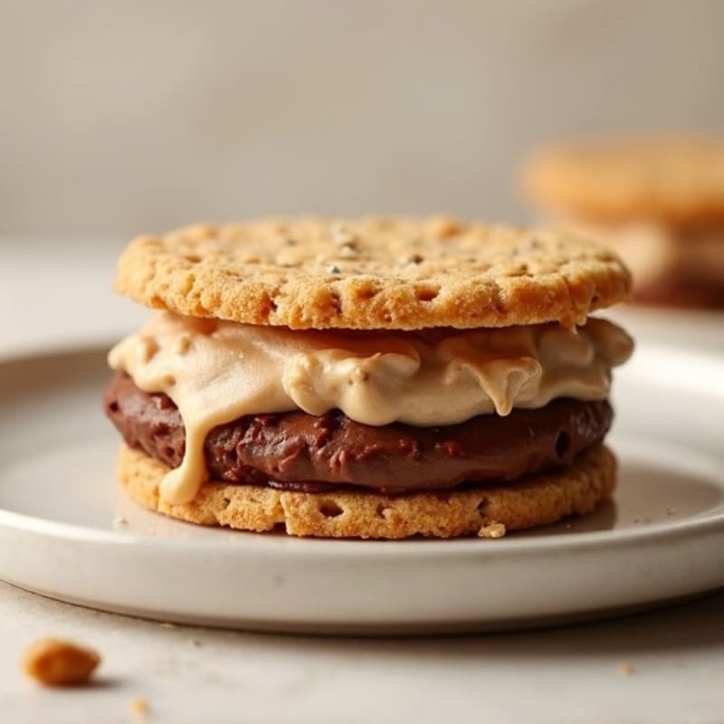 Chocolate Peanut Butter Protein Rice Cake Sandwich