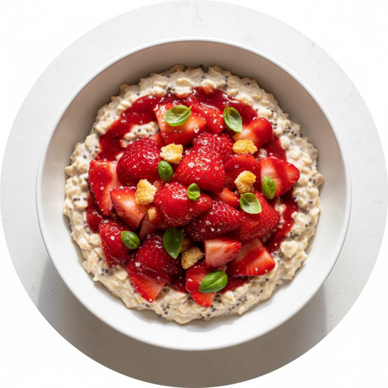 Strawberry Shortcake Overnight Oats