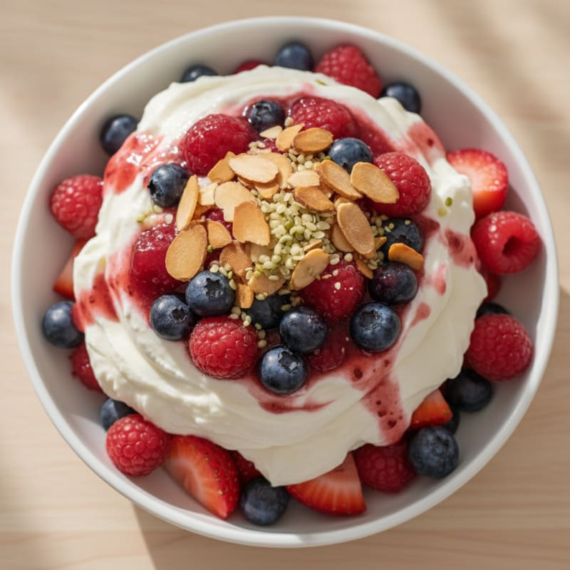 Creamy Greek Yogurt Protein Parfait with Mixed Berries