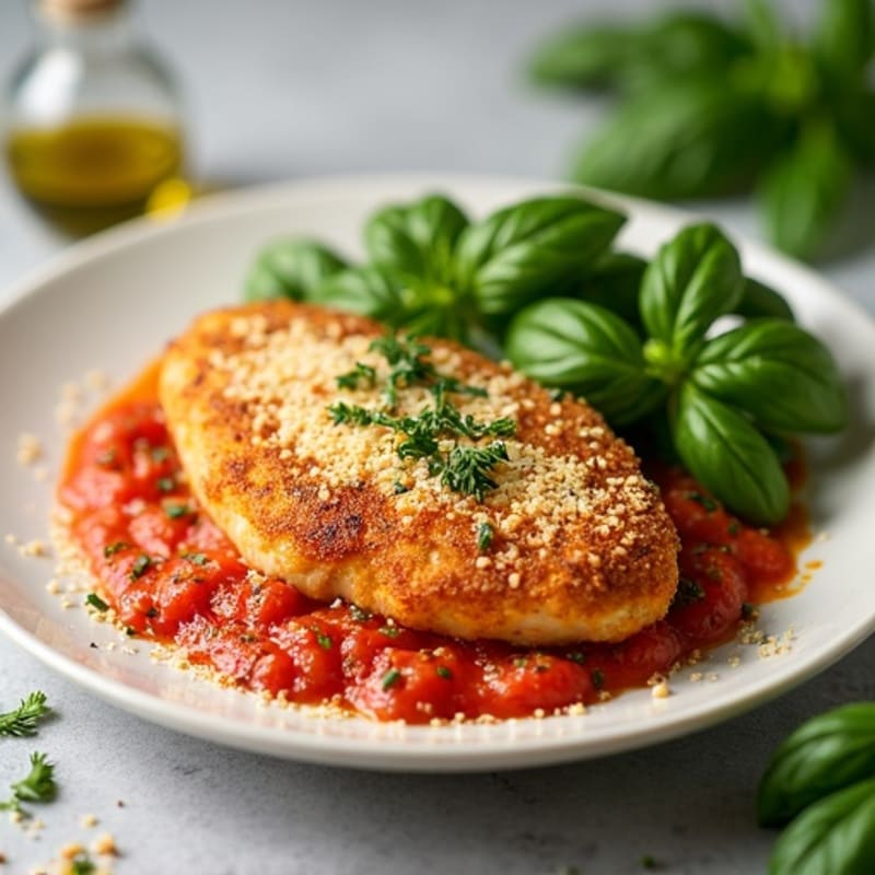 Crispy Baked Chicken Parmesan with Fresh Herbs