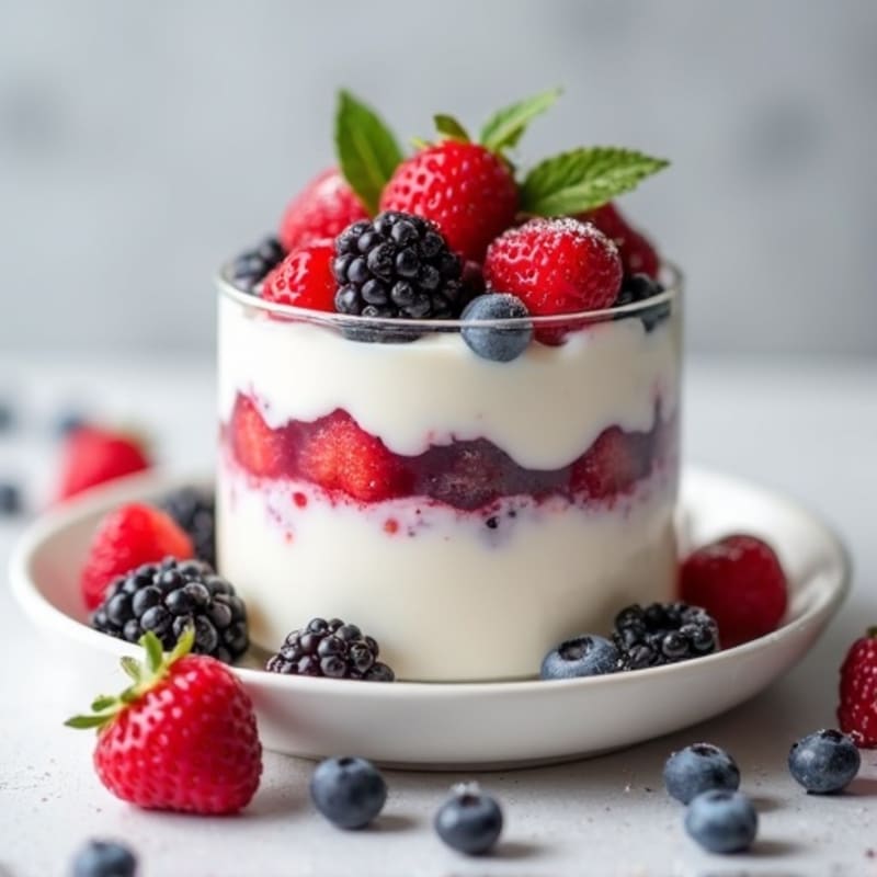 Creamy Greek Yogurt Protein Parfait with Mixed Berries